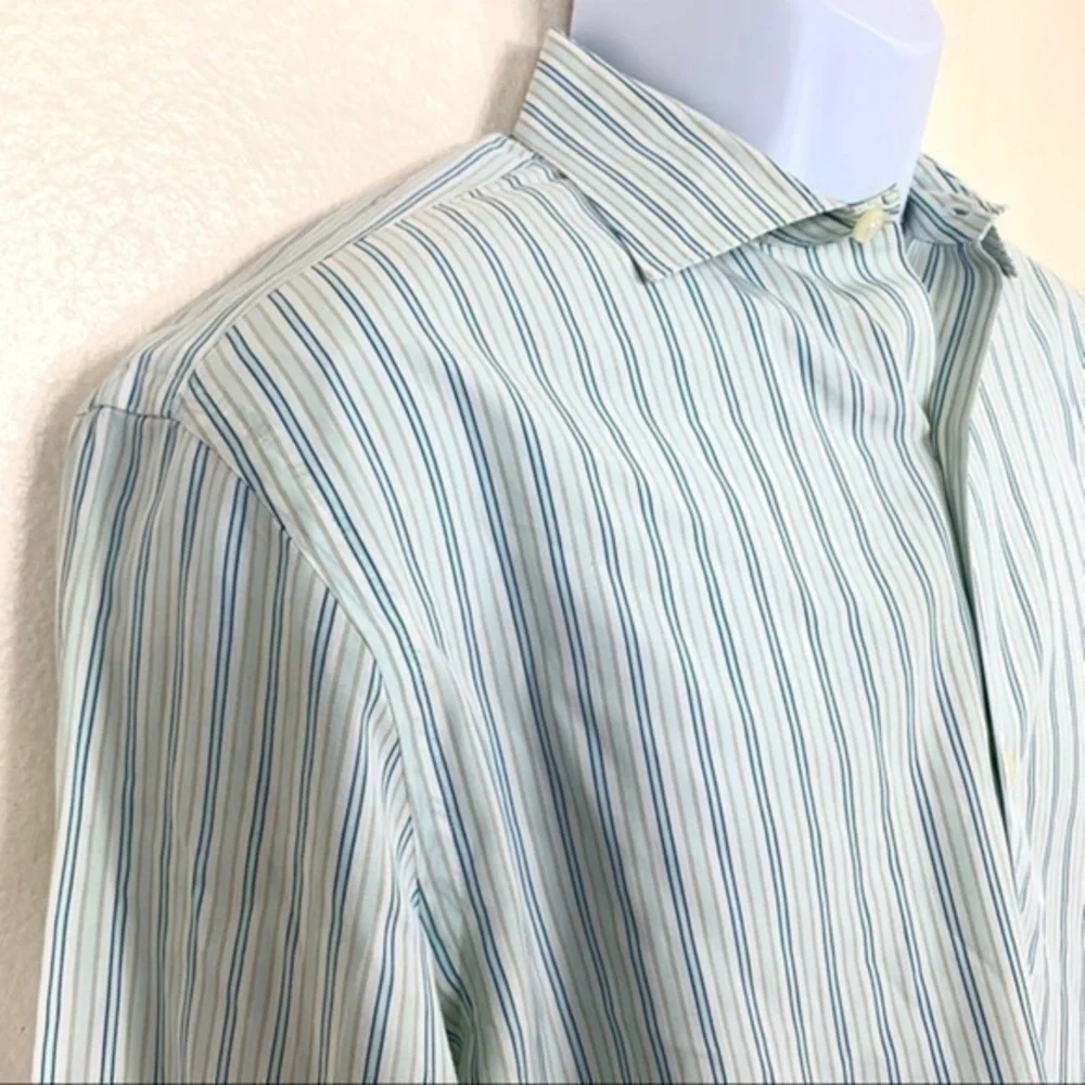 Banana Republic Men’s shirt Striped green sz Large